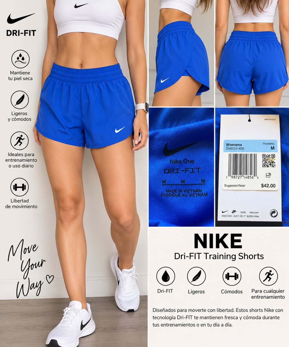 Nike One Dri-FIT Training Shorts Size M Blue